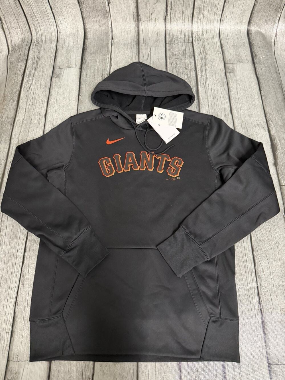 NWT Men’s Nike San Francisco Giants Therma Fit Hoodie Medium Black Sweatshirt
